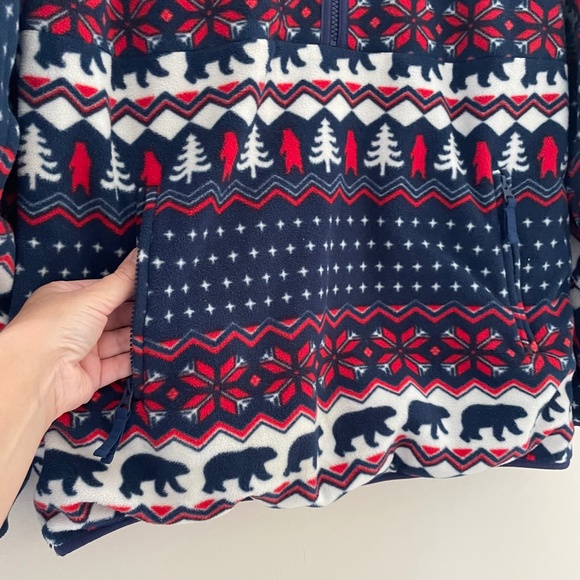 Chubbies Reversible Fleece Aztec Men Cabinecore 1/4 Zip Pullover Anorak Jacket - Picture 7 of 16